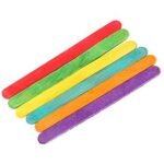 Colored Wooden Craft Sticks 110 count (fudge sticks)