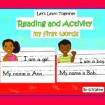 Let's Learn Together- Reading and Activity My First Words K1