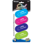 Bazic Oval Shaped Eraser - asst colours (each eraser)