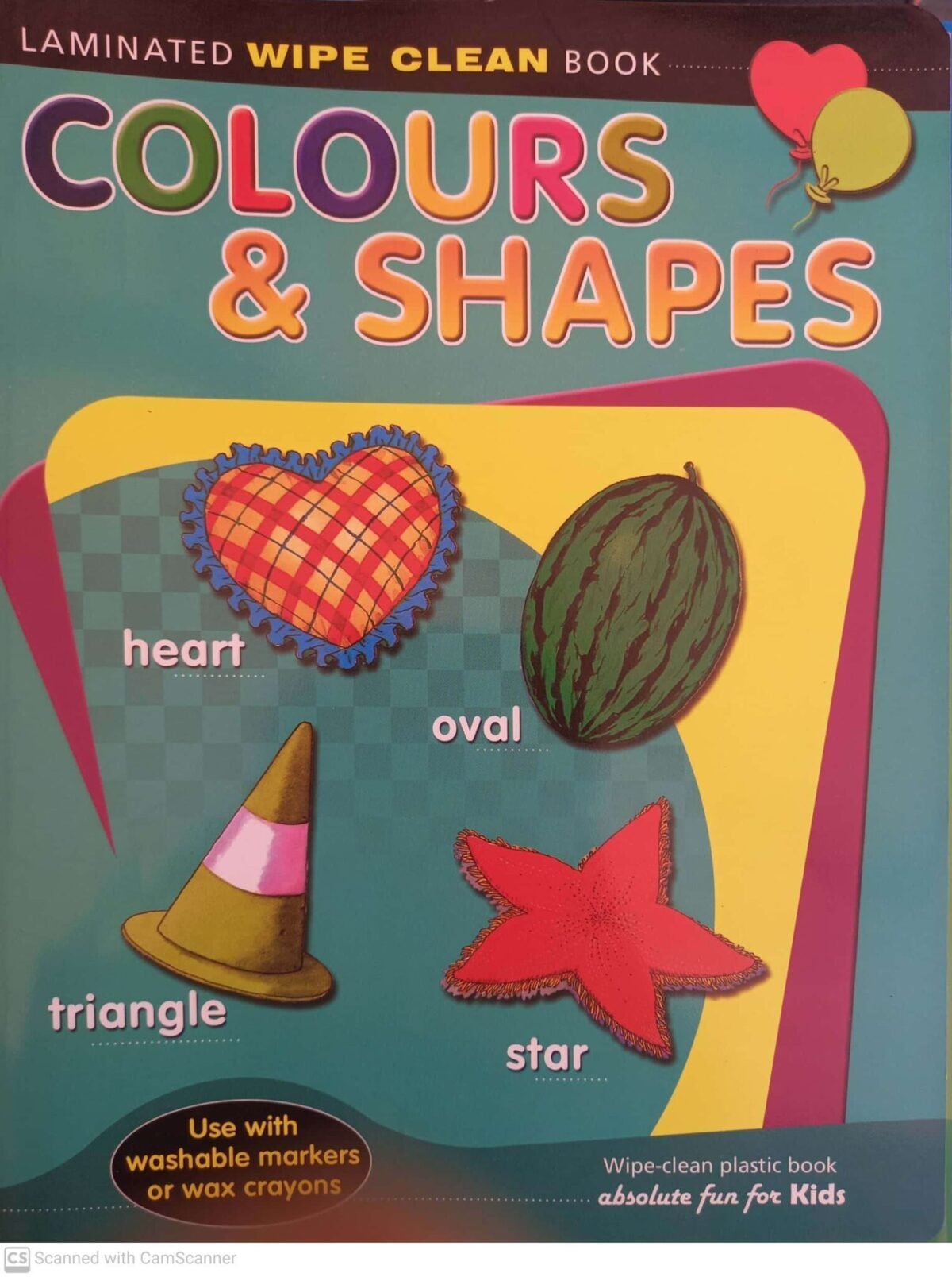 Laminated Wipe Clean Book Colours & Shapes - Image 1