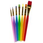 Cra-Z-Art Angled, Narrow, & Wide All Purpose Artist Paint Brushes, 7 Count