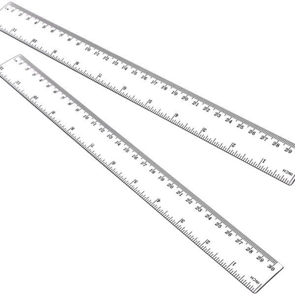 Clear plastic ruler 30 cm/12 inches (1 ruler price)