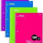 Bazic College Ruled 3 subject Spiral notebook 120 sheets