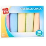 Play day sidewalk Chalk 20 pieces assorted colours