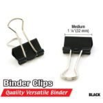 Bazic Med 1 1/4" Binder Clip Black