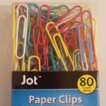 Jot Multicolor Plastic-Coated Paper Clips, 80-ct. Packs