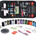 Sewing KIT, DIY Sewing Supplies with Sewing Accessories, Portable Mini Sewing Kit for Beginner, Traveller and Emergency Clothing Fixes, with Premium Black Carrying Case (Black)