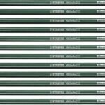 STABILO Othello 282/2B Pencil 2B Green with Stripes (each)