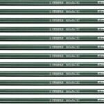 STABILO Othello 282/3B Pencil 3B Green with Stripes (each)