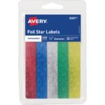 Avery -Foil Star Labels
