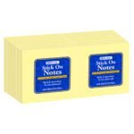 Bazic 100ct 3*3 Stick On Note yel (12pk)