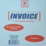 Invoice book 1/2 note size small carbonized (Rex)