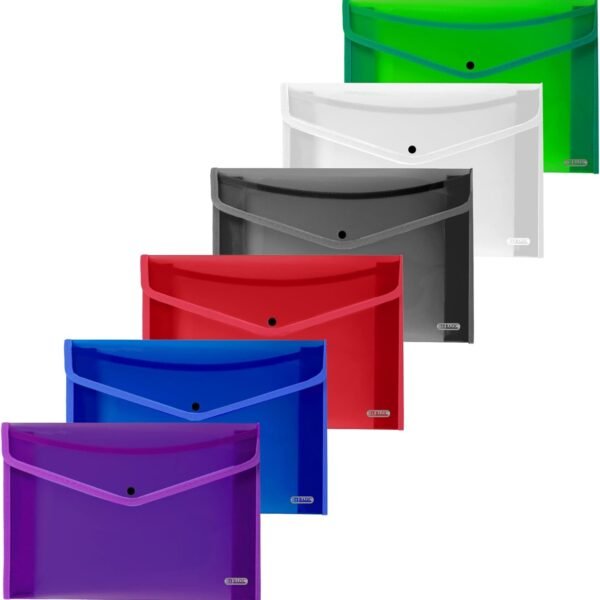 BAZIC Plastic File Folder, Legal Size File Folders V-Flap (each)