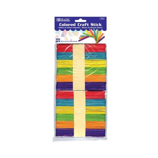 Bazic colored craft stick 100pk.
