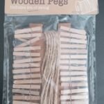 Mini Wooden pegs with string
