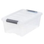 Storage container with gray handle