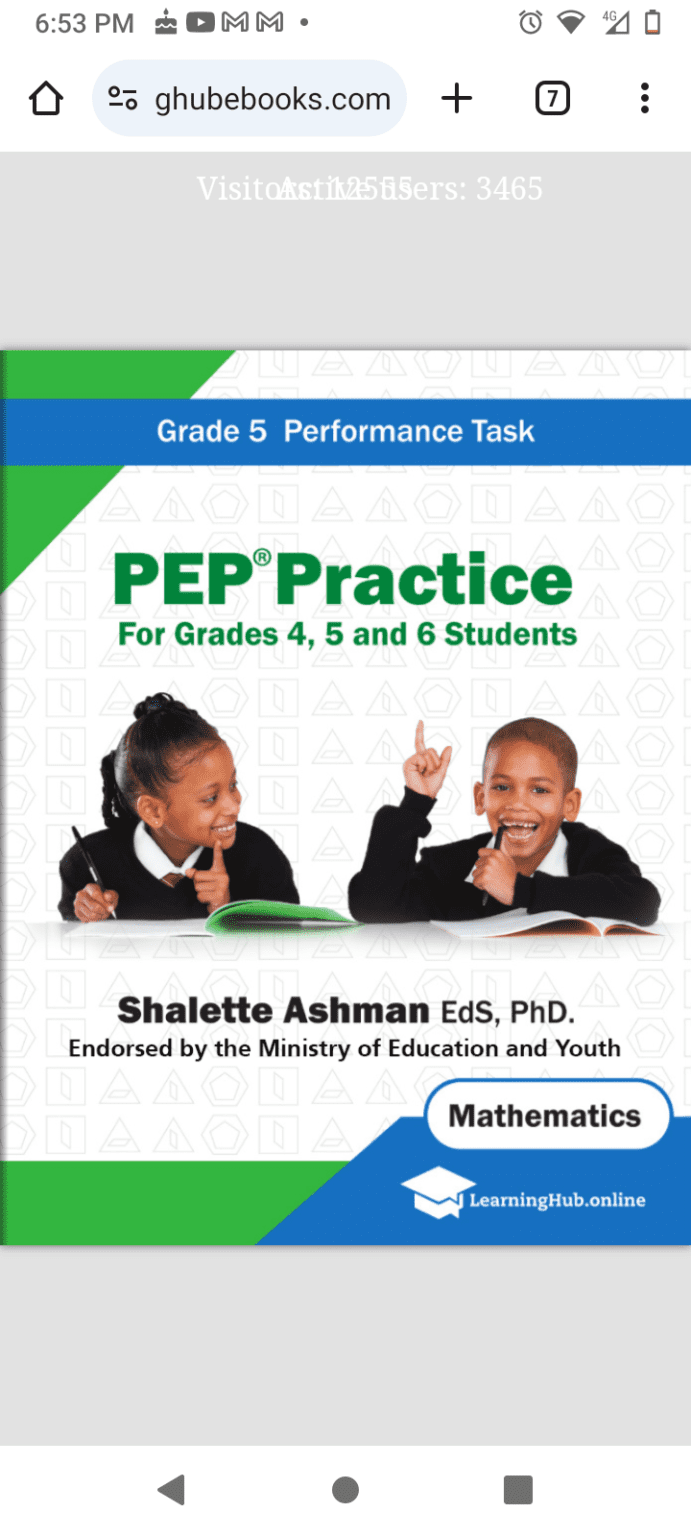 PEP Practice Grade 5 Performance task for Grade 4, 5 and 6 students ...