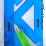Bazic 4 piece Geometry Ruler (blue)
