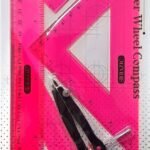 Bazic 4 piece Geometry Ruler (pink)
