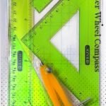 Bazic 4 piece Geometry Ruler (green)