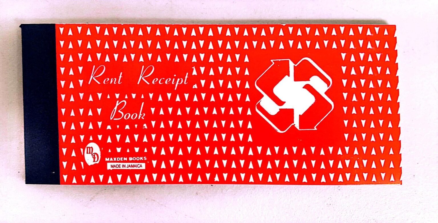 Maxden Rent Receipt Book - The Book Jungle Jamaica