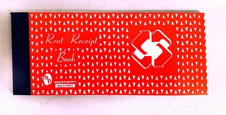 Maxden Rent Receipt Book - The Book Jungle Jamaica