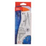 Deli Orbit Classic Metal Compass 8pcs Geometry Set