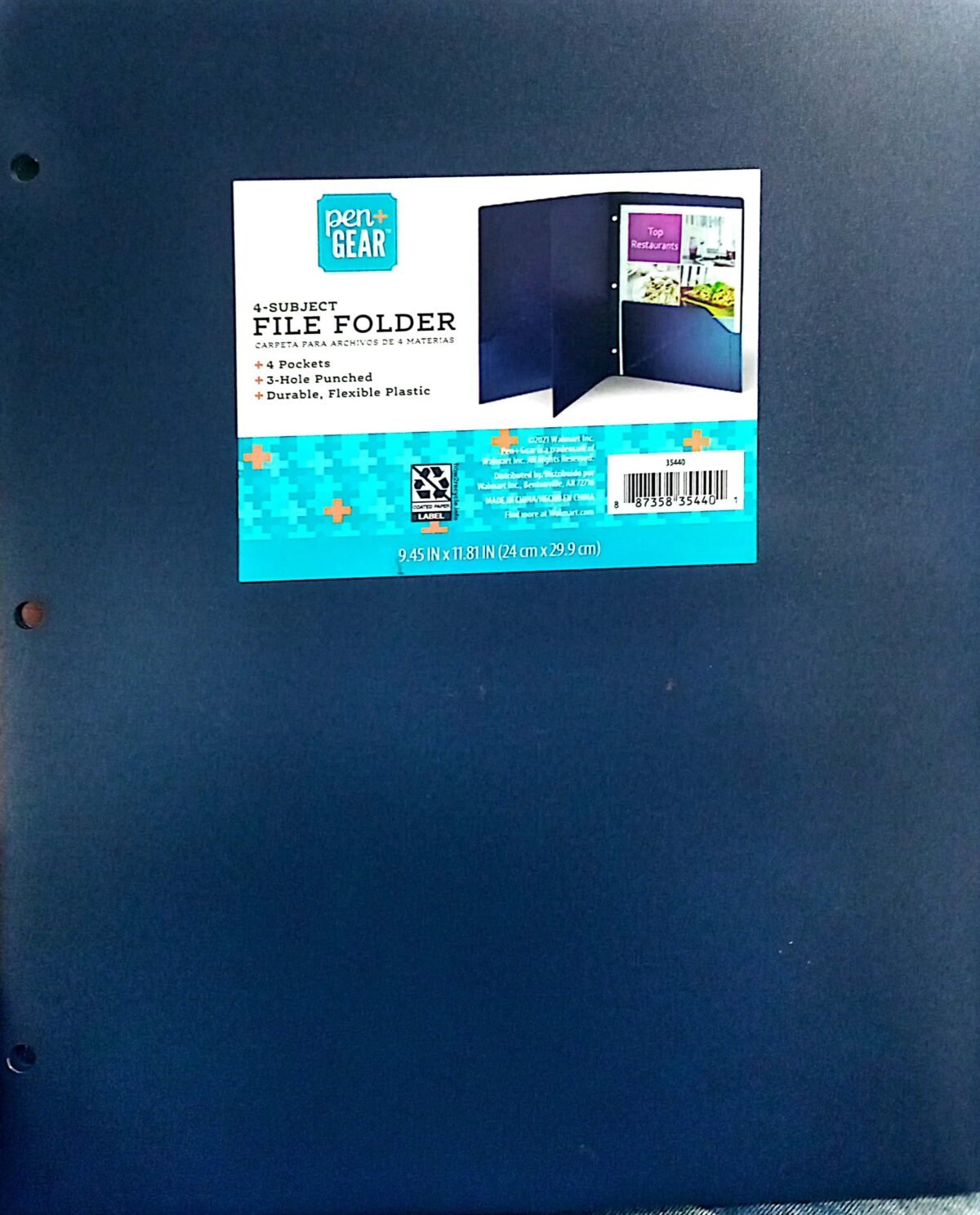 Pen + Gear 4 Subject File Folder - Image 1