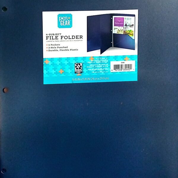 Pen + Gear 4 Subject File Folder