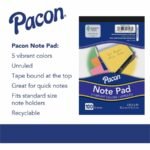 Pacon Note Pad 5 Vibrant Colours Unruled