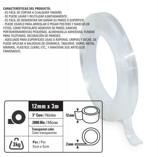 Studmark double side gel tape