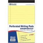 Bazic Perforated Writing Pads "5 × 8" 2 Pads