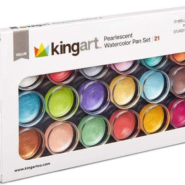 King Art Pearlescent Watercolor Pan Set 21