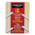 Sargent Art Dustless White Chalks 12 pcs