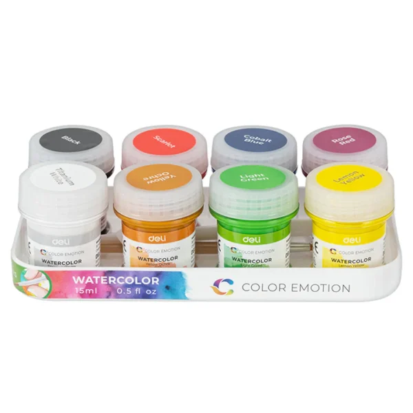 Deli Water Color Bottle Set (8 Colors)