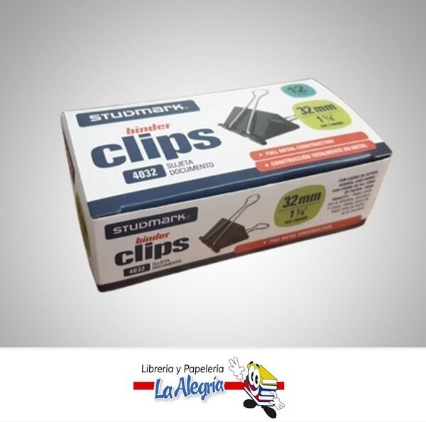 Studmark Binder Clips 32mm (each)