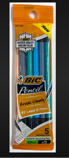 Bic Pencil #2 Lead 0.7 mm medium point 5 ct