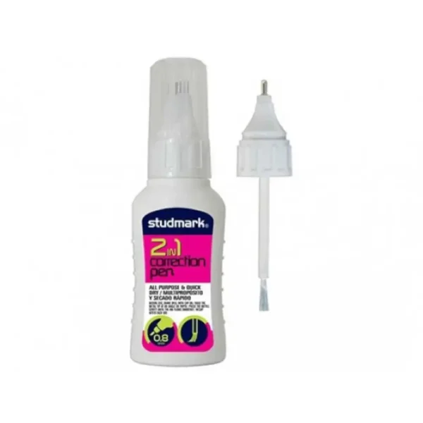 Studmark 2 in 1 brush/pen correction fluid 10 mls