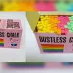 Pushing, Assorted Coloured Chalk