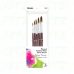 Bazic Round Natural Hair Paint Brush 5pc
