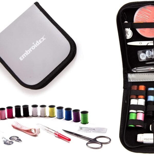 Embroidex Sewing Kit for Home, Travel & Emergencies - Filled with Quality Notions Scissor & Thread