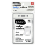 Studmark Badge Holders 12pcs 70×105mm