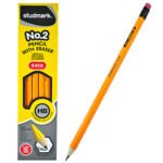 Studmark No.2 Pencils With Erasers 12pc