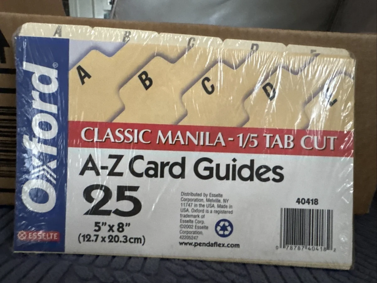 Oxford A-Z Card Guides - Image 1