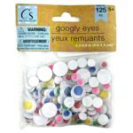 Crafter's Square Googly Eyes 125pc (Coloured)