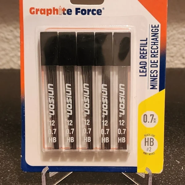 Graphite Force Lead Refill 0.7mm Black lead HB#2 60 Count