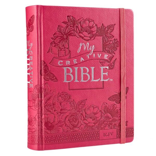 KJV Holy Bible, My Creative Bible, Faux Leather Hardcover - Ribbon Marker, King James Version, Bright Pink w/Elastic Closure