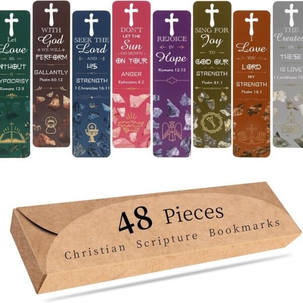 Bible Bookmarks with Hollow Cross Christian Scripture Bookmark (each)