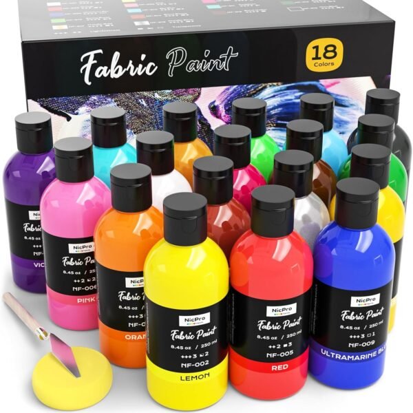NicPro Fabric Paint 250ml (assorted)
