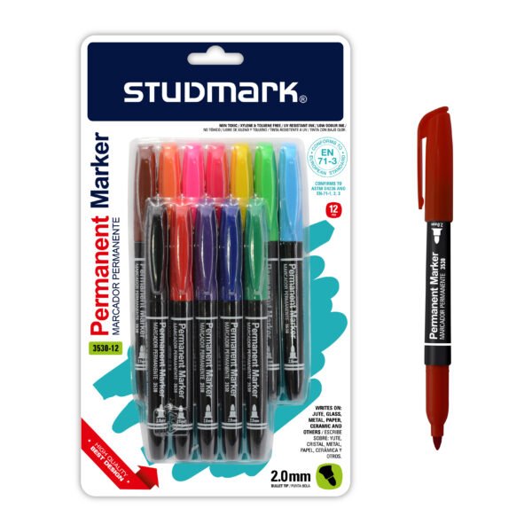 Studmark permanent marker 12 pcs